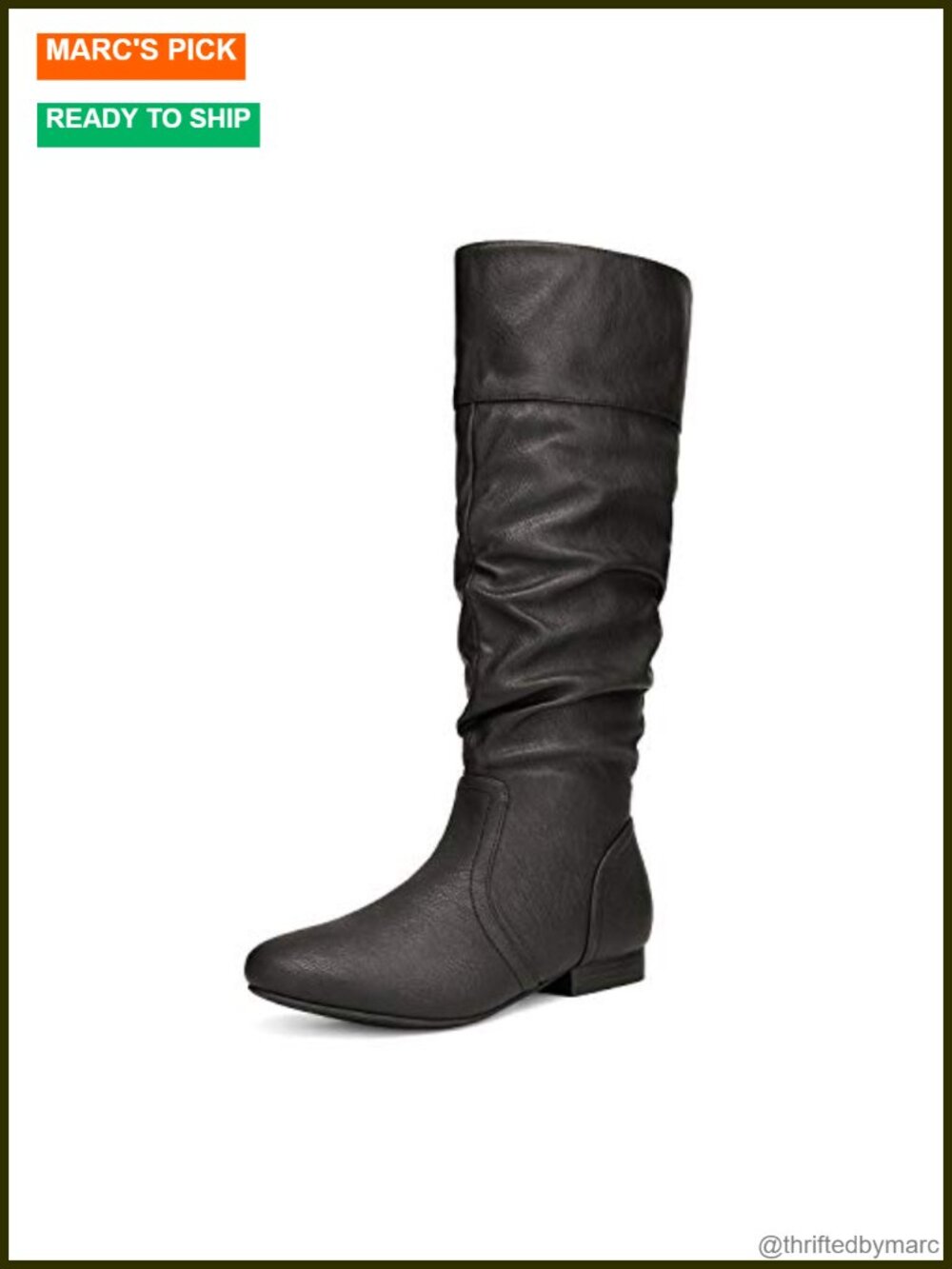 Women's Knee High Slouchy Boots Faux Fur Lined Ruched Winter Pull On